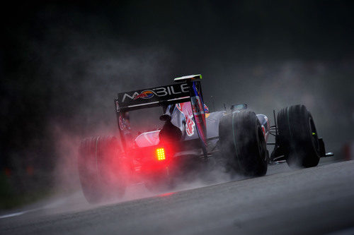 Webber en la pista