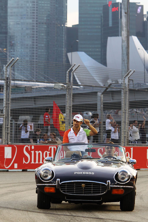 Liuzzi en la Drivers Parade