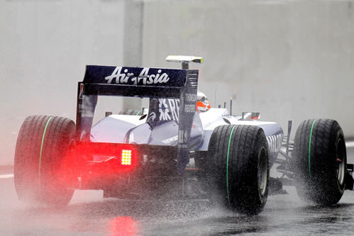 Hulkenberg en la lluvia