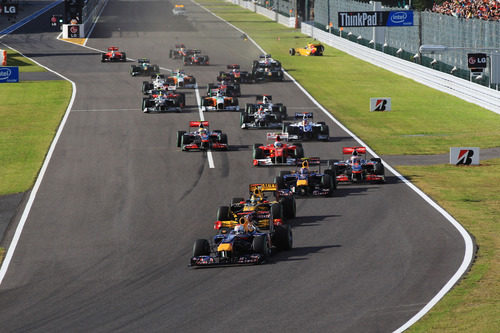 La primera curva de Suzuka