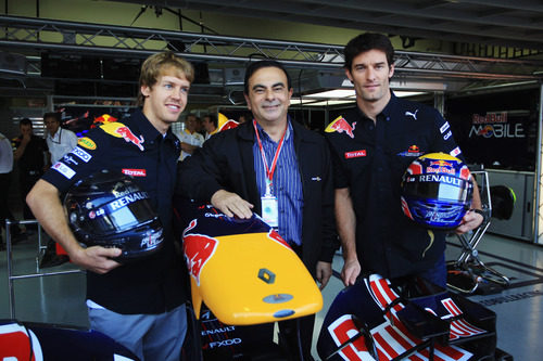 Vettel, Ghosn y Webber