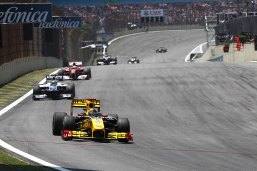 Kubica en la pista