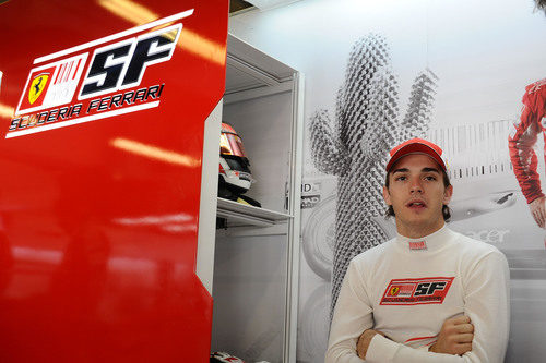 Bianchi en el box de Ferrari