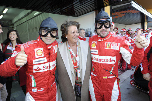 Massa y Alonso junto a Rita Barberá