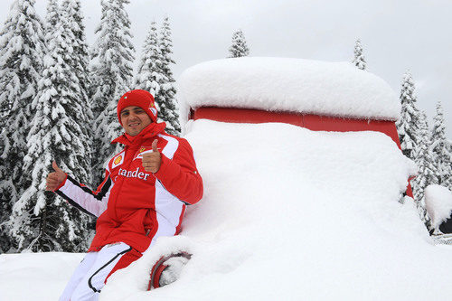 Felipe Massa feliz en Madonna di Campiglio