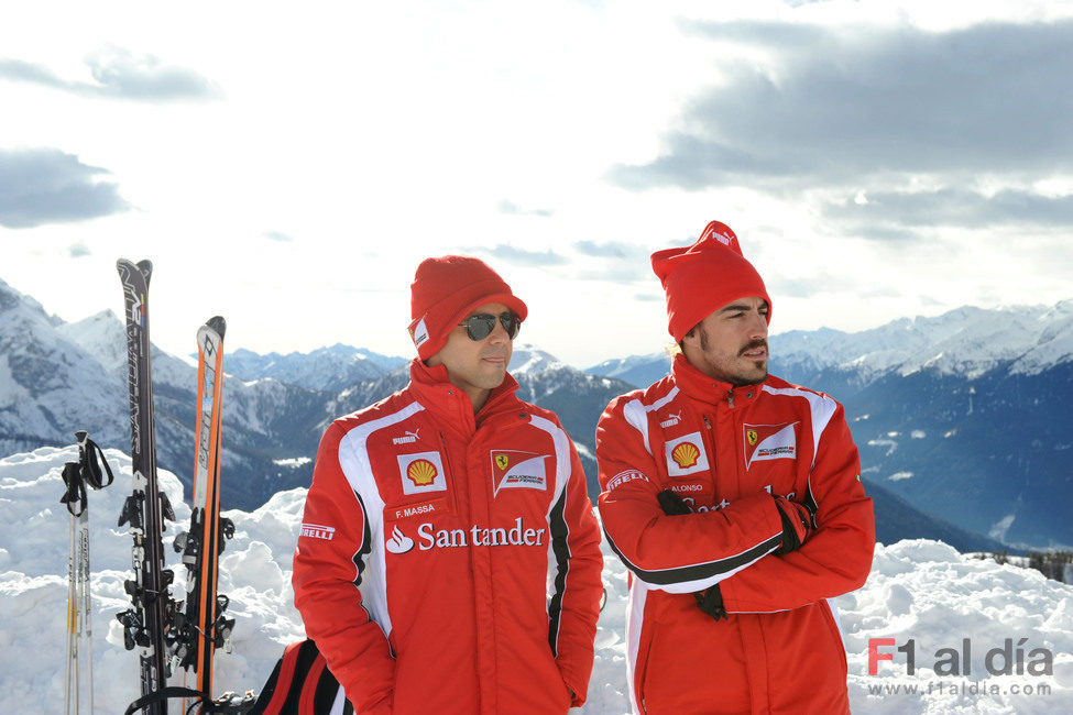 Massa y Alonso disfrutan del paisaje