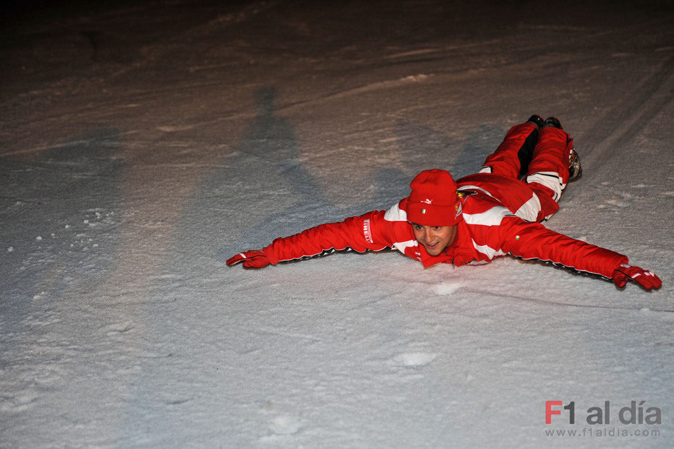 Felipe disfruta del hielo y la nieve