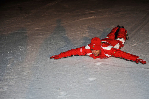 Felipe disfruta del hielo y la nieve