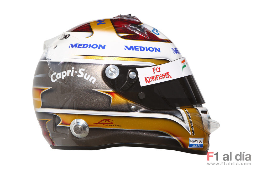 Casco de Adrian Sutil para 2011