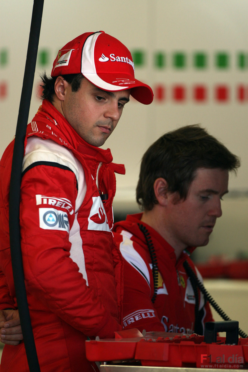 Felipe Massa y Rob Smedley en Jerez