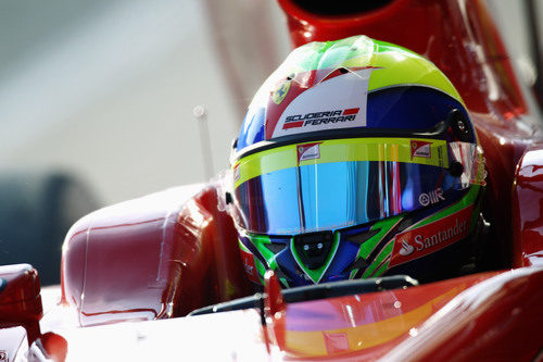 Detalle del casco de Felipe Massa