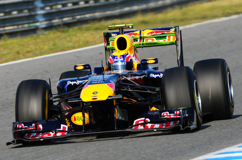 Mark Webber prueba la aerodinámica del RB7