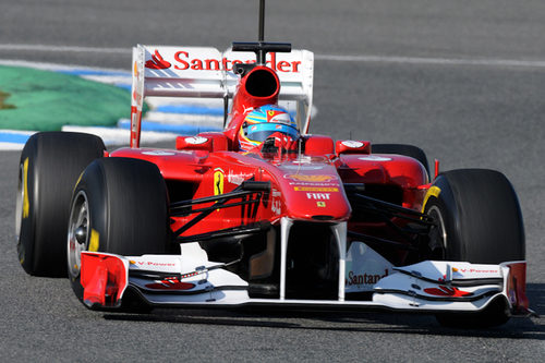 Fernando Alonso en la pista de Jerez