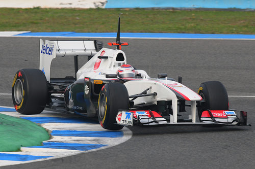 Kobayashi con el nuevo C30 en Jerez