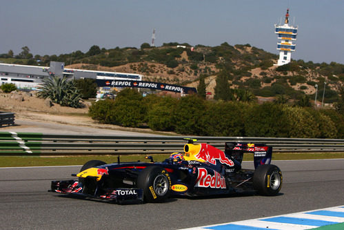 Webber rueda en Jerez con el RB7