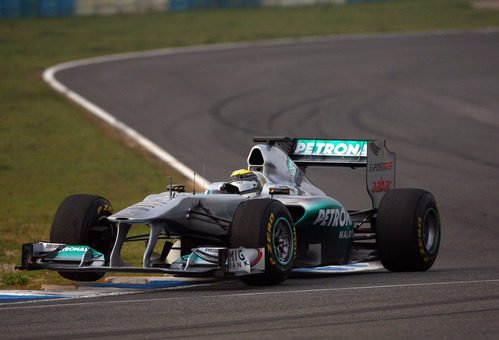 Rosberg en Jerez con el Mercedes W02