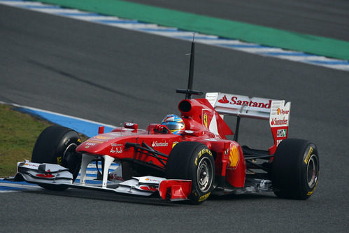 El Ferrari 150º Italia en la pista de Jerez