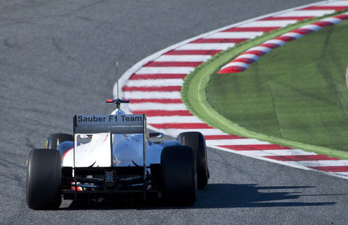 El Sauber C30 en el Circuit de Catalunya