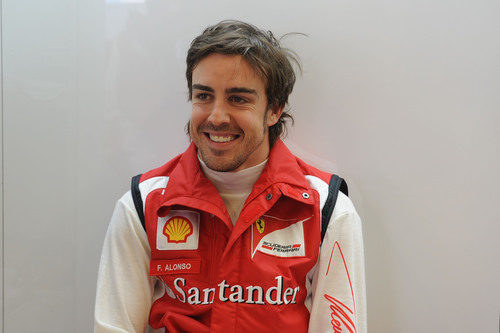 Un Fernando Alonso feliz en Jerez