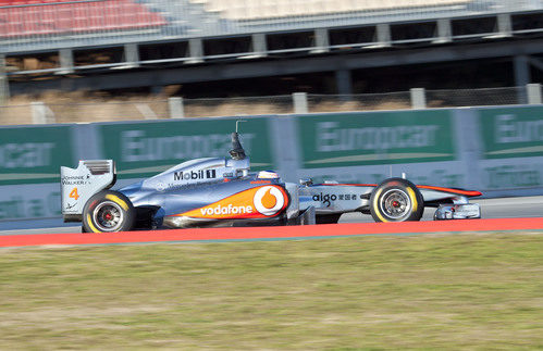 El MP4-26 en Barcelona