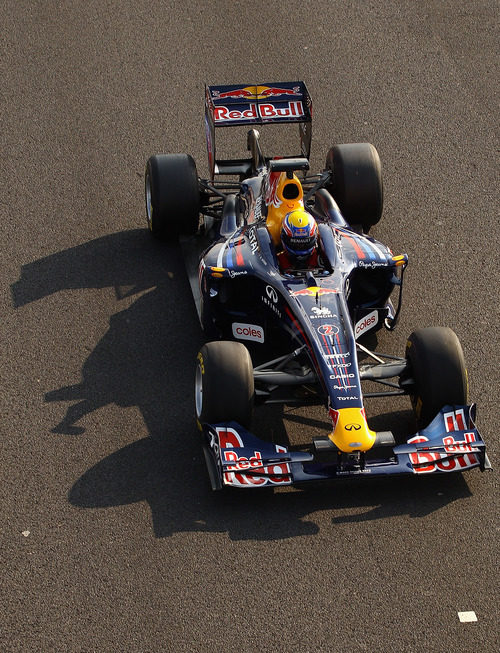 Mark Webber en el RB5 en Australia