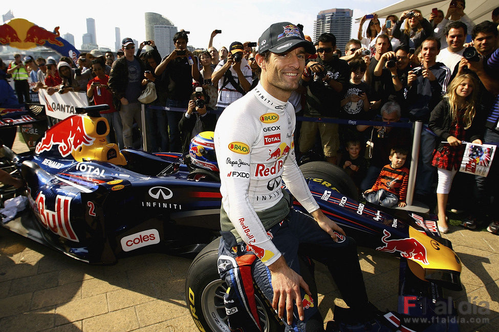 Webber disfrutó con sus compatriotas