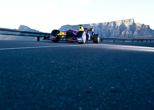 El Red Bull RB5 sobre el asfalto de Ciudad del Cabo