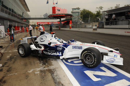 Heidfeld sale de boxes