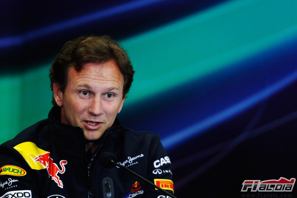 Horner en rueda de prensa en el GP de Turquía