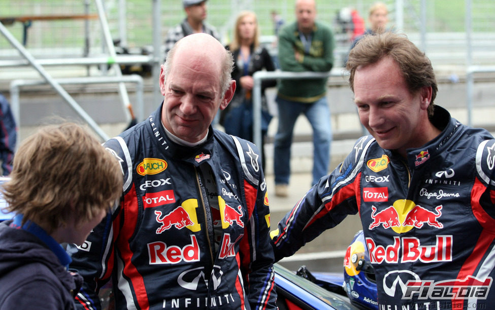 Adrian Newey y Christian Horner en el 'Red Bull Ring'