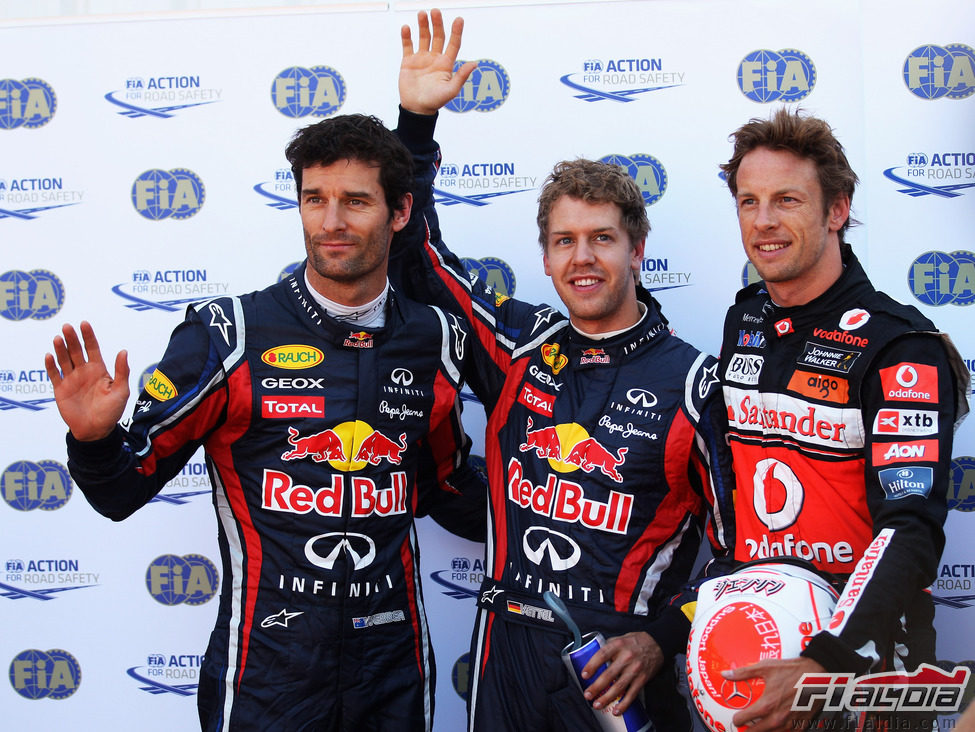 Vettel, Button y Webber fueron los más rápidos en la clasificación