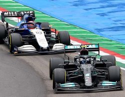 George Russell y Valtteri Bottas no se ponen de acuerdo con lo sucedido en el accidente de Imola