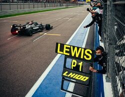 Final pasado por agua con la victoria 100 de Lewis Hamilton, la lluvia se llevó los esfuerzos