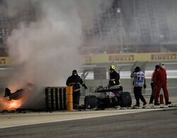 Los restos del coche del accidente de Grosjean en Baréin serán parte de la exhibición de F1 en Madrid