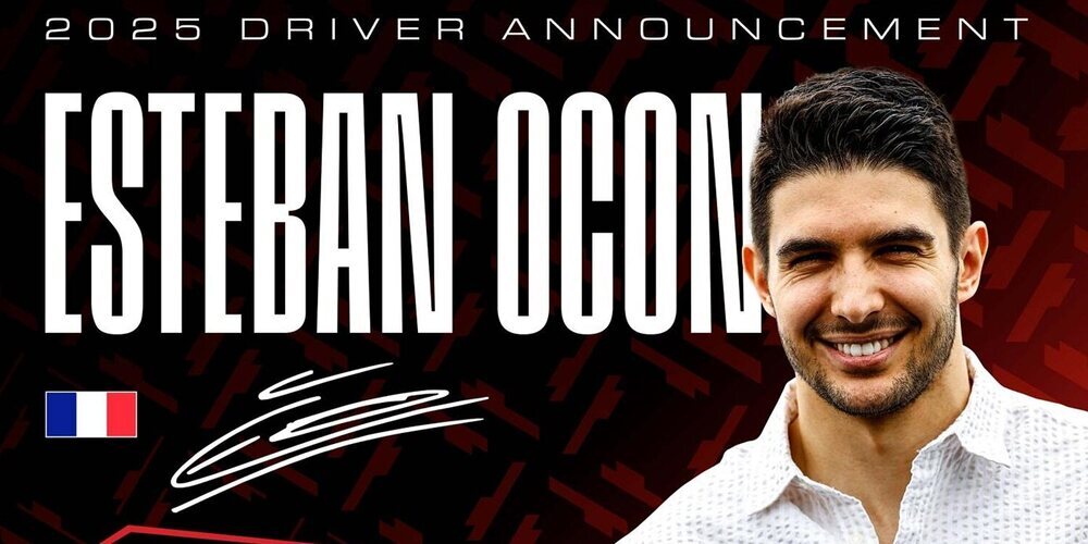 OFICIAL: Esteban Ocon ficha por Haas para la temporada 2025