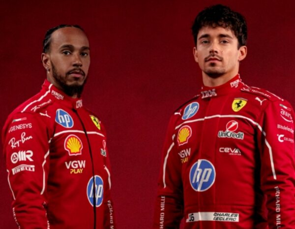 Ferrari da el pistoletazo de salida: primeras fotos de Hamilton y Leclerc juntos con sus nuevos monos