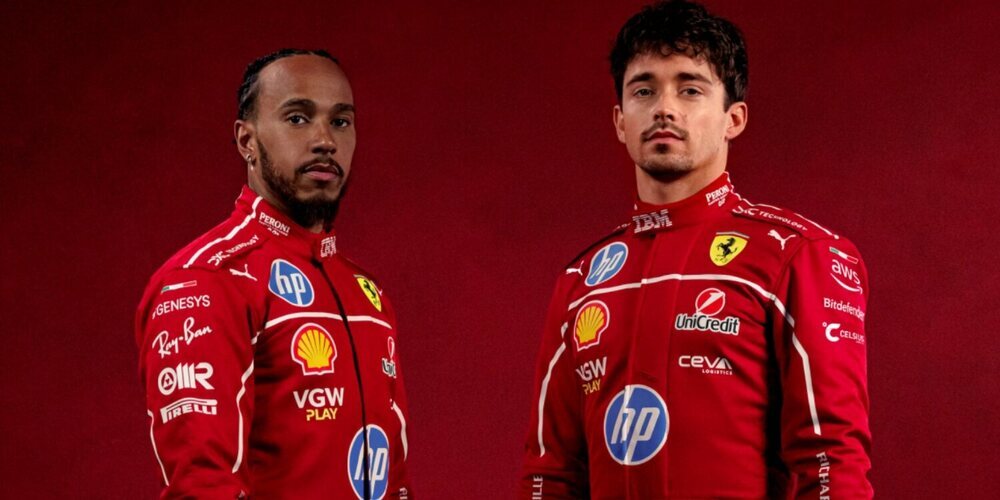 Ferrari da el pistoletazo de salida: primeras fotos de Hamilton y Leclerc juntos con sus nuevos monos