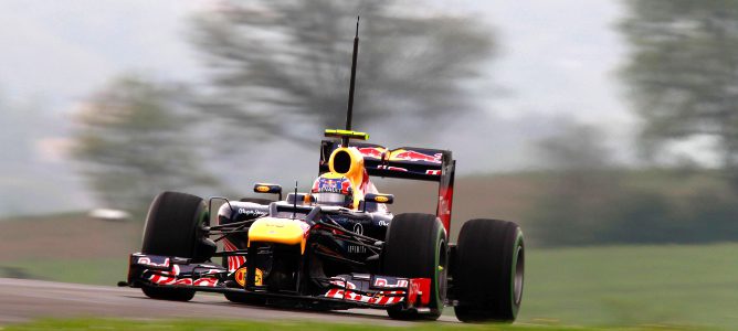 Webber en los test de Mugello