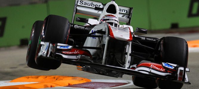 Kamui Kobayashi en Singapur 2011