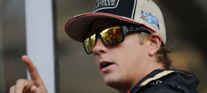 Kimi Räikkönen habla con la prensa en el GP de Bélgica 2012