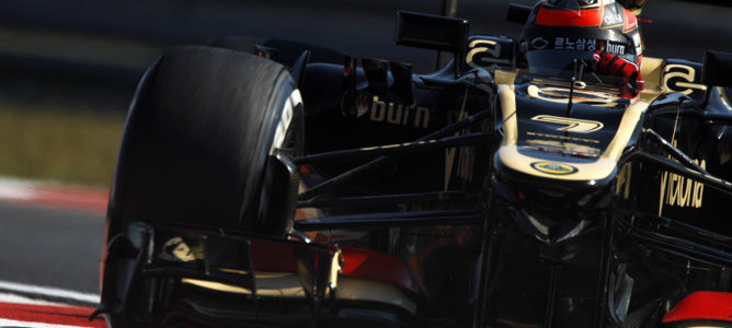 Kimi Räikkönen pilota su Lotus E21 en Corea 2013