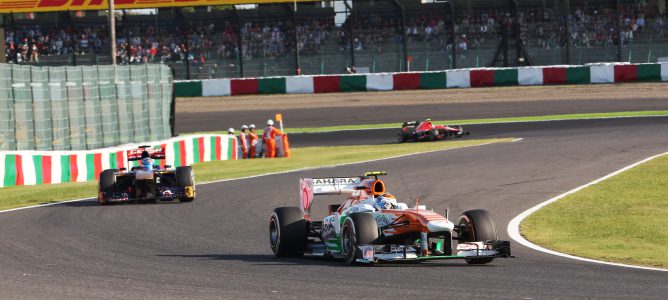 Adrian Sutil rueda en Suzuka