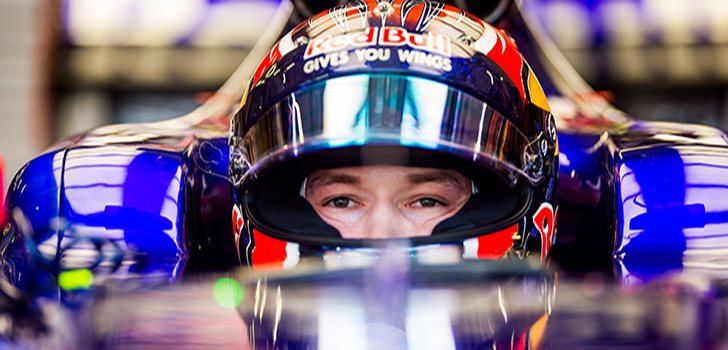 Kvyat, durante su última temporada en Toro Rosso