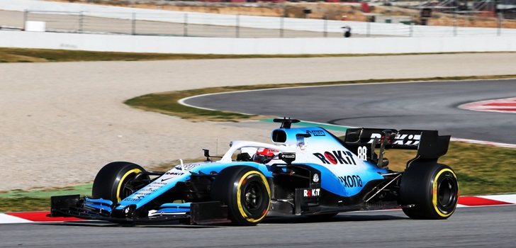 Kubica rueda en Montmeló