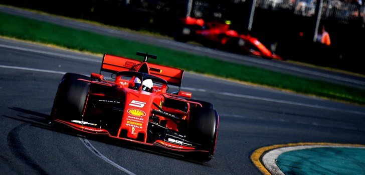 Vettel y Leclerc en Australia