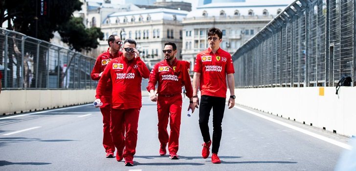 Los hombres de Ferrari, en Bakú