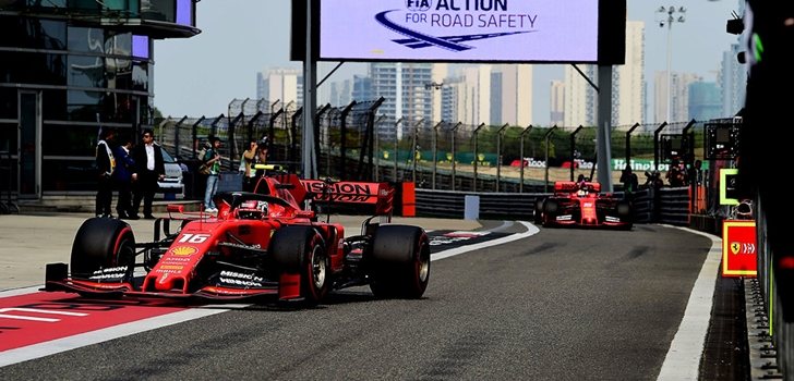 Leclerc y Vettel, en Bakú