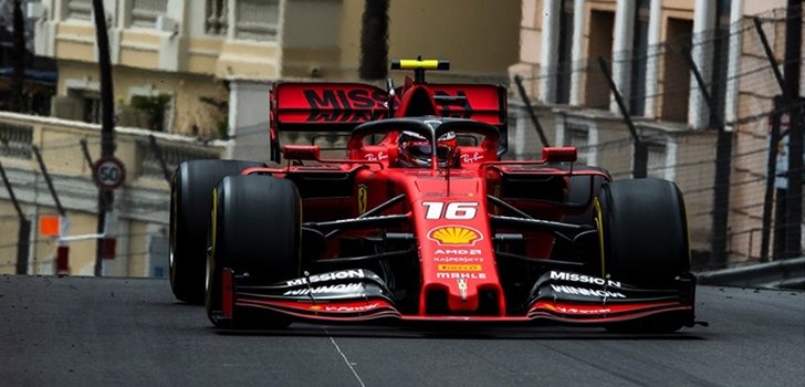 Leclerc, en el GP de Mónaco 2019