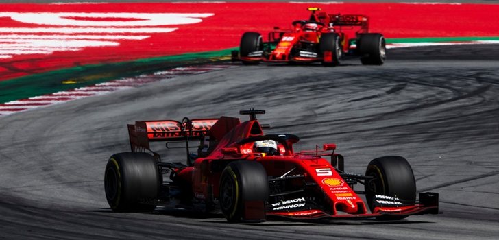 Vettel y Leclerc ruedan en Montmeló