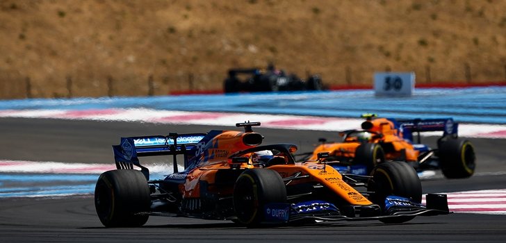 Sainz y Norris ruedan en el GP de Francia 2019